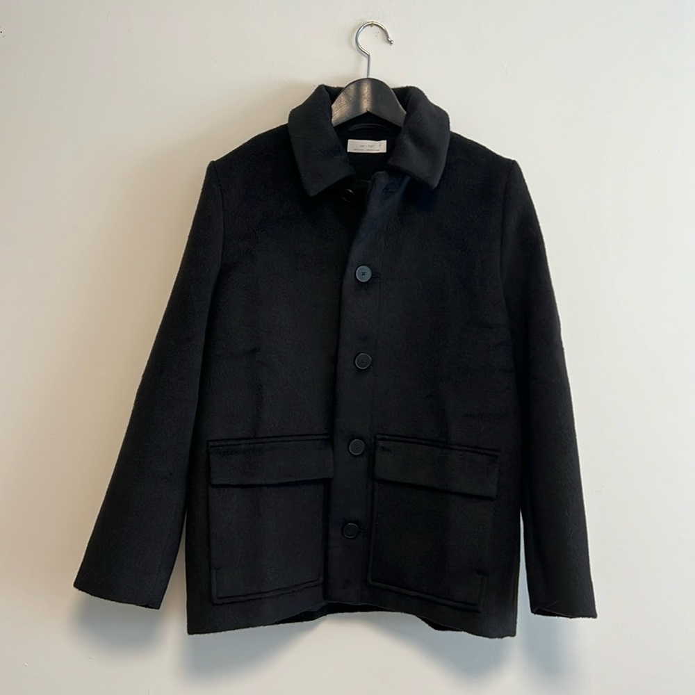 Oak + Fort black coat sz small preloved